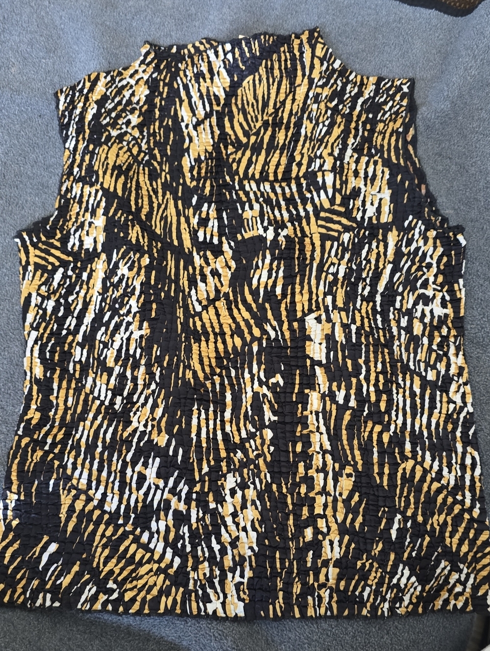 Plisse VINTAGE Sleeveless Tank Blouse, Size M